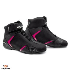 Ghete pentru scuter - motocicleta Roadster femei All Season Ixon model Gambler WP LS culoare: negru/fuchsia (roz) (100% waterproof) 38