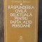 RASPUNDEREA CIVILA DELICTUALA PENTRU FAPTA ALTEI PERSOANE - CONSTANTIN STATESCU