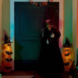 vidaXL Vrăjitoare vorbitoare de Halloween Violet 125 x 216 cm