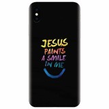 Husa silicon pentru Apple Iphone X, Jesus Paints A Smile In Me