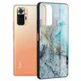 Husa pentru Xiaomi Redmi Note 10 Pro / Note 10 Pro Max, Techsuit Glaze Series, Blue Ocean