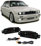 Indicatori din sticla clara cu lumina de parcare neagra, potriviti pentru BMW Seria 3 E30 87-93 Performance AutoTuning