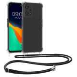 Husa Kwmobile pentru OnePlus Nord CE 2 Lite 5G, Silicon, Transparent/Negru, 58758.01, Textil, Carcasa