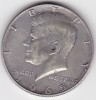 SUA USA 1/2 Kennedy Half Dollar dolar 1965, America de Nord, Argint