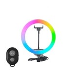 Lampa circulara LED 26 cm diametru,RGB, fara trepied, telecomanda bluetooth inclusa