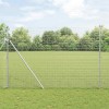 &Icirc;ngrădire cu st&acirc;lpi Argintiu 1.5 x 25 m Oțel