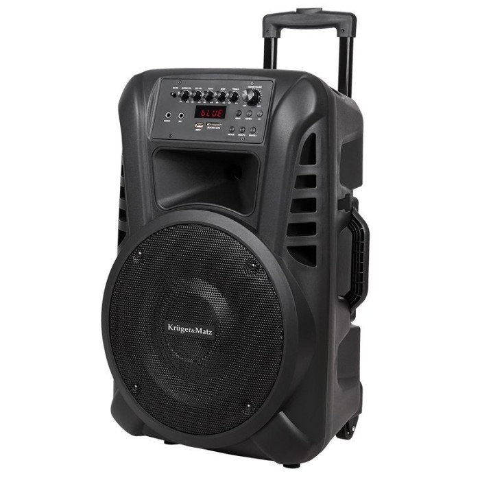 Boxa activa portabila UHF 12 inch Kruger &amp;amp; Matz, bluetooth 2.1, USB, 2 microfoane, 40 W