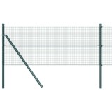 VidaXL &Icirc;ngrădire cu st&acirc;lpi Verde 0.5 x 25 m Oțel