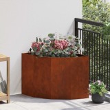vidaXL Ghiveci de colț Ruginit 60 x 60 x 50 cm 883667