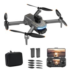 Drona cu Telecomanda M104, Camera, Ecran LCD, WiFi, Evitare Obstacole, Mentinere Altitudine, 360&deg;, Pliabila, USB, Geanta, 2 Baterii, Multicolor