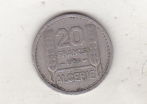 bnk mnd Algeria 20 franci 1956 , colonie