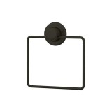Cumpara ieftin Suport din metal pentru prosop, dreptunghiular, prindere mecanica sau cu ventuza, negru mat, Z18157, 160 x 125 mm