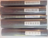 SET CELE MAI FRUMOASE POEZII EDITIE BILINGVA de ELUARD , LORCA , UNGARETTI , QUASIMODO ,APOLLINAIRE , Bucuresti 1968