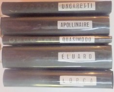 SET CELE MAI FRUMOASE POEZII EDITIE BILINGVA de ELUARD , LORCA , UNGARETTI , QUASIMODO ,APOLLINAIRE , Bucuresti 1968 foto