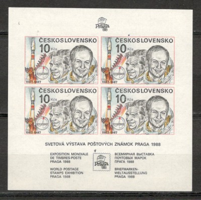 Cehoslovacia.1987 Expozitia filatelica PRAGA-Bl. XC.581 foto