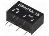 Convertor DC/DC 1W MEAN WELL 9-18VDC la 15VDC SIP6