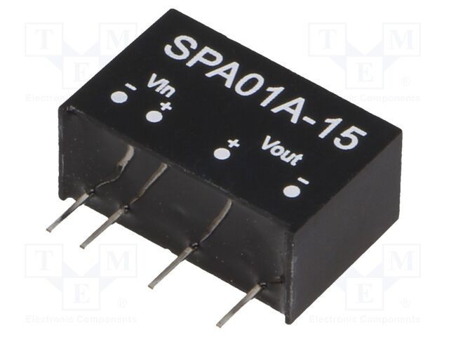 Convertor DC/DC 1W MEAN WELL 9-18VDC la 15VDC SIP6