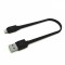 Green Cell GC mat Lightning mat cablu plat de date și &icirc;ncărcare de 25 cm lungime cu funcție de &icirc;ncărcare rapidă suport Apple 2.4A