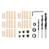 Set accesorii pentru imbinare lemn cu dibluri, 43 piese, VERTO