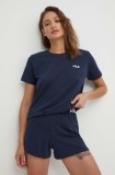 Fila set de pijama de bumbac culoarea albastru marin, bumbac, FPS4180