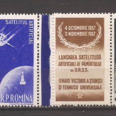 ROMANIA 1957, Lp 444a - Satelitii artificiali ai pamantului, MNH