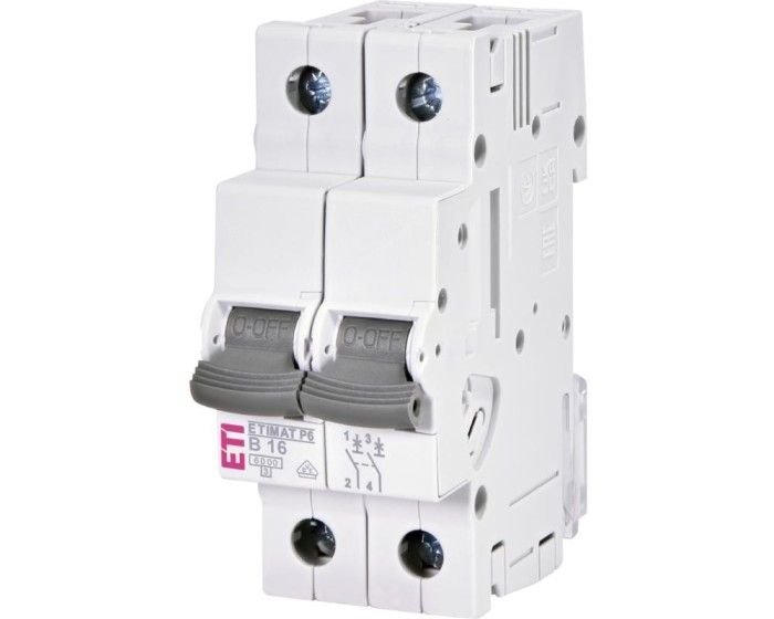 Siguranta automata 16A 2P B 6ka Eti 001900210