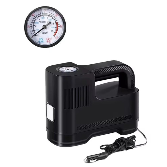 Compresor auto 3 in 1, JustZEN&reg;, Lumina LED, Cablu de alimentare 3m, Potrivit pentru anvelope de masina, baloane si alte echipamente gonflabile