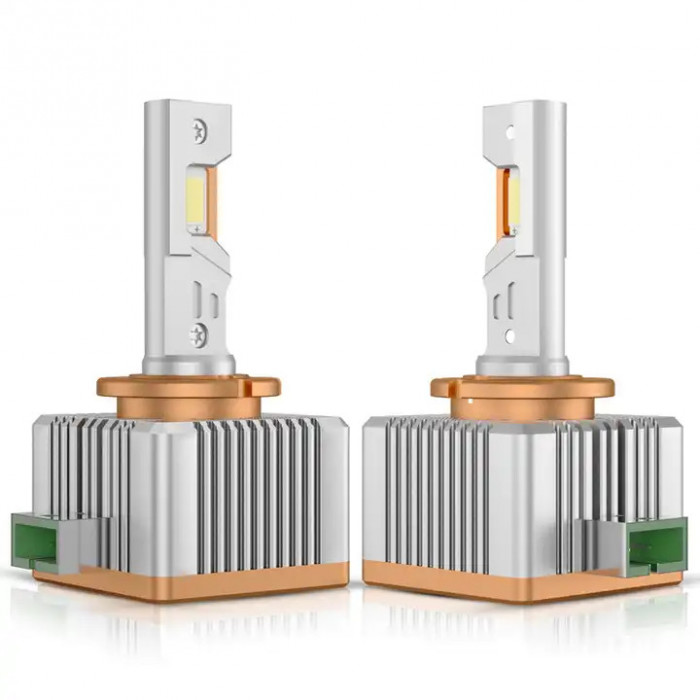 Set de 2 becuri led Xentech Light D-series conversie HID/LED pipa dubla de cupru 55W - D3