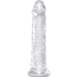 King Cock-Dildo Realist Transparent 19.7 cm-TPE, Waterproof