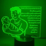 Lampa 3D pentru Tata , 16 Culori, Telecomanda E i USB, Cadou cu Mesaj