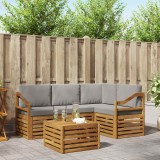 vidaXL Seturi de mobilier 5 pcs Gri natural și deschis Lemn compozit 3374786