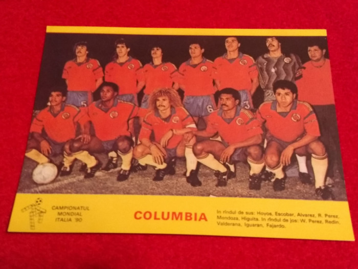 Foto fotbal - Echipa Nationala din COLUMBIA (1990)