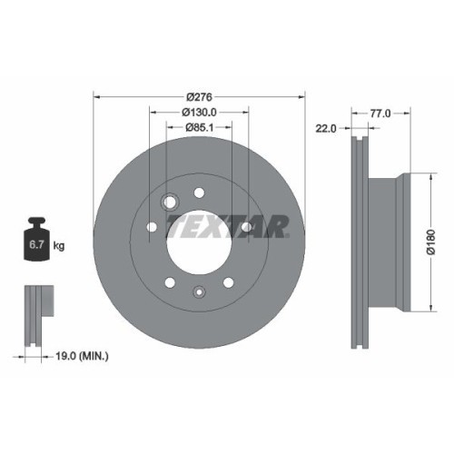 Textar Disc frana PRO