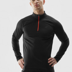 Lenjerie termoactivă scămoșată (bluză) pentru bărbați - neagră