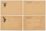 Paltinis Hohe Rinne - lot doua carti postale foarte rare &rdquo;de joaca&rdquo; de la o reuniune de familie antebelica