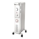 Cumpara ieftin Radiator electric pe ulei, 7 elementi, 1500W, cu termostat, culoare alb