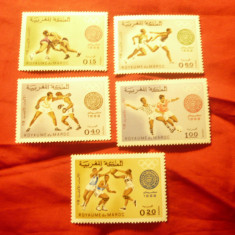 Serie mica Maroc 1968 Olimpiada Mexic 5 valori (din6v)