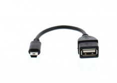 Cablu adaptor OTG USB mama - mini USB tata foto