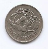 Zambia 5 ngwee 1968 - Alama, 19,4 mm, cod OVM, KM-11, Africa