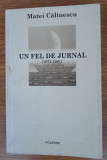 Un fel de jurnal (1973-1981) și Fragmentarium, Matei Calinescu