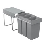 Cumpara ieftin Coș de gunoi incorporabil ROTA TRIAS 30, 3 compartimente, 25,5/45/40 cm, 30L