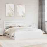 Cumpara ieftin Cadru de pat cu sertar Alb 180 x 200 cm Lemn Ingineresc