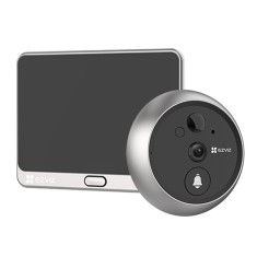 Vizor electronic 2K, IR 5m, Ecran tactil 4.3&#039;&#039;, audio bidirectional, Wi-Fi - EZVIZ CS-DP2-2K