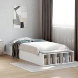 VidaXL Cadru de pat, alb, 90x190 cm, lemn prelucrat