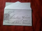 Mini Plic circulat 1928 in Constanta cu Timbru 1 leu Ferdinand, contine o carte de vizita a unui expert contabil