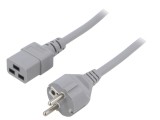 Cablu alimentare LIAN DUNG 3x1,5mm&sup2; 3m CEE 7/7 - IEC C19 PVC gri
