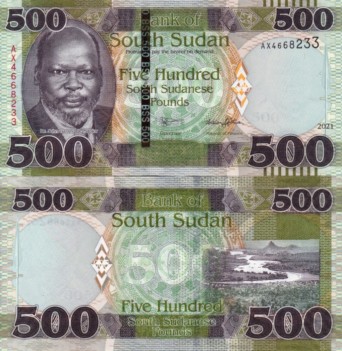 SUDANUL DE SUD 500 pounds 2021 UNC!!!