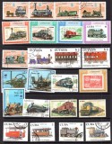 Locomotive, Transport, lot uzat, stampilat
