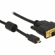 Cablu Micro-D HDMI la DVI T-T 1m Negru, Delock 83585