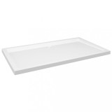 Cadita de dus dreptunghiulara din ABS, alb, 70x120 cm